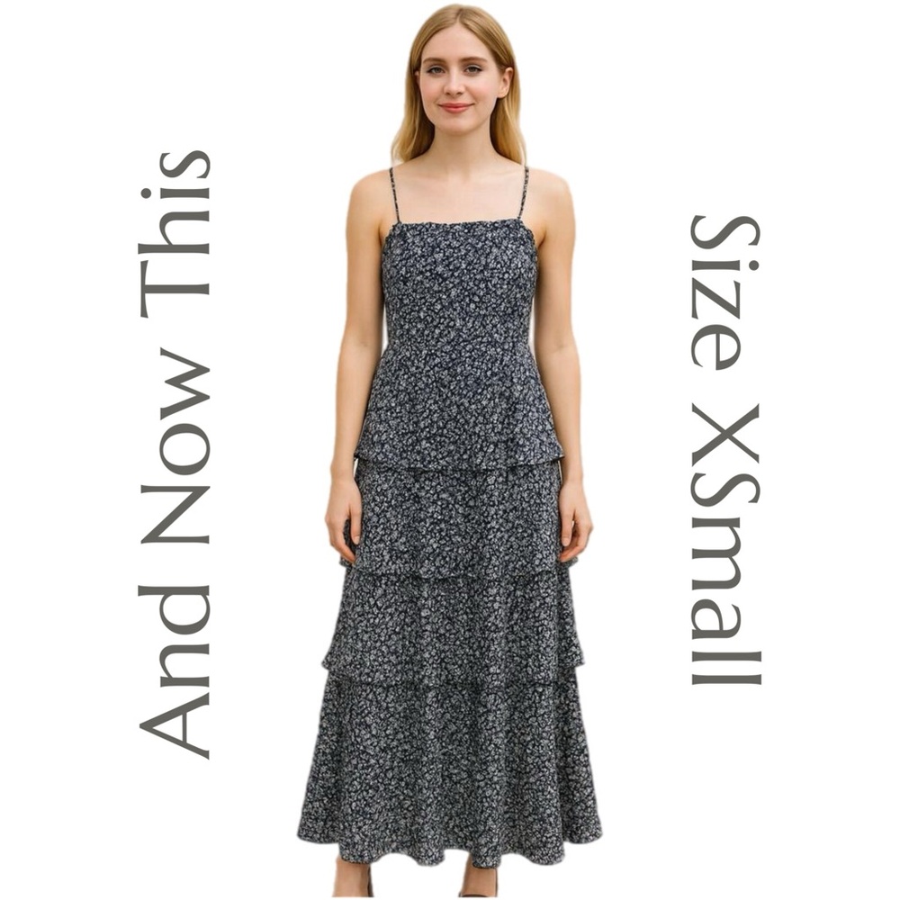 And Now This - Floral Tiered Dress -‎ Size XS NWT